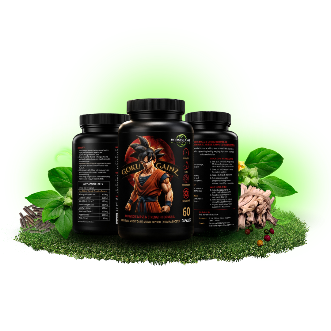 Goku Gainz supplement bottles